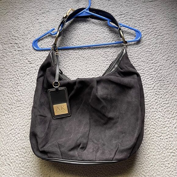 Anne Klein Satchel Purse Womens Black Top Handle Handbag - Picture 1 of 12